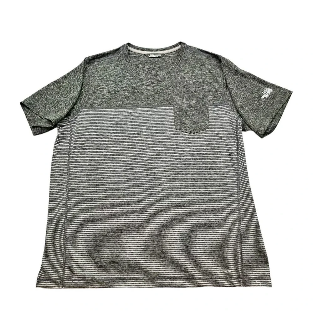 The North Face Shirt Mens‎ XL/ TG Two Tone Striped Flash Dry Active Short Sleeve